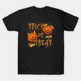 Halloween pumkin heads like happy kids! T-Shirt